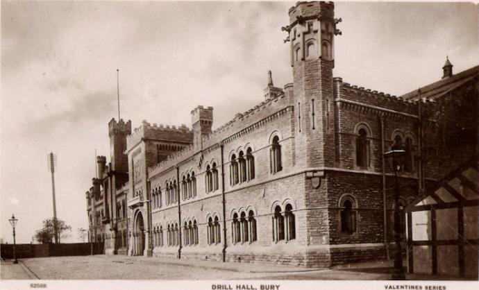 Postcard of Bury Drill Hall - 1911 - Unidentified Ceremonial Occassion